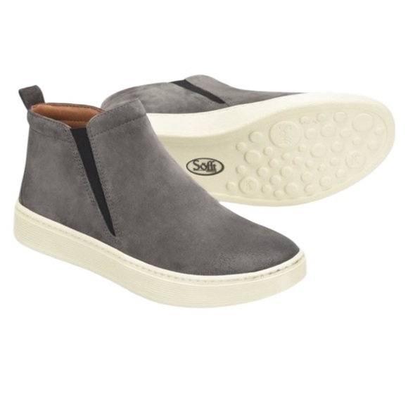 Sofft Britton Gray Waterproof Suede Slip-On Sneakers 7.5 - Picture 1 of 9
